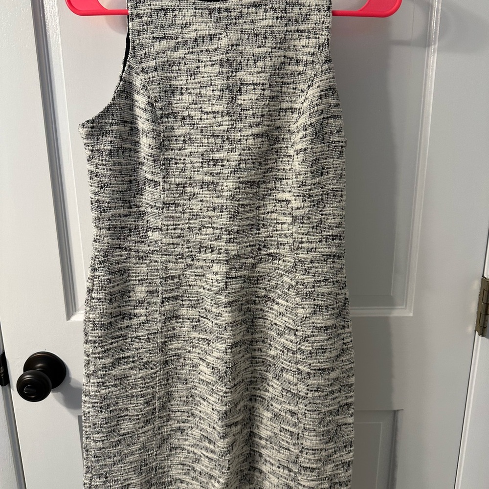 LOFT Black and White Sheath Dress